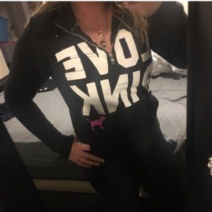 Love pink Victoria’s Secret 1/4 zip hoodie